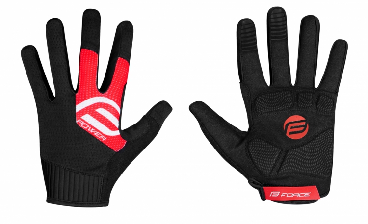 Rękawiczki FORCE MTB POWER czarno-czerwone XS