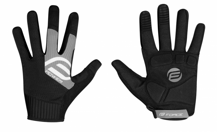 Rękawiczki FORCE MTB POWER, czarno-szare L