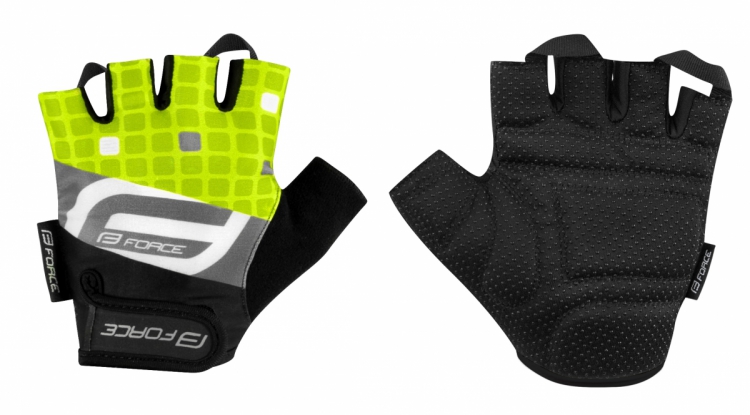 Rękawiczki rowerowe FORCE SQUARE fluo M