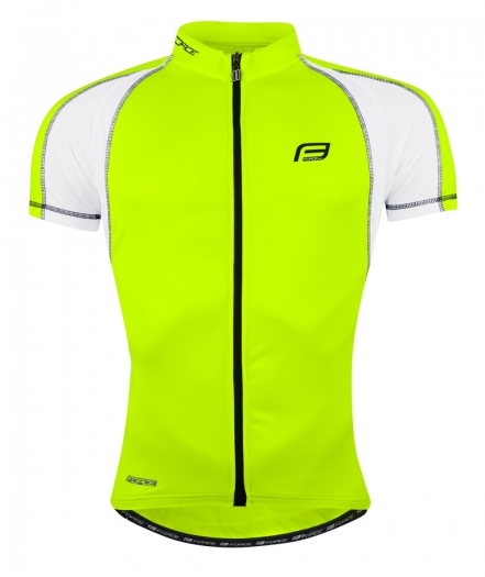 Koszulka kolarska FORCE T10 fluo-biała XS