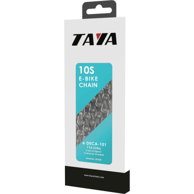 Łańcuch rowerowy Taya Deca-101 E-bike srebrny 136s