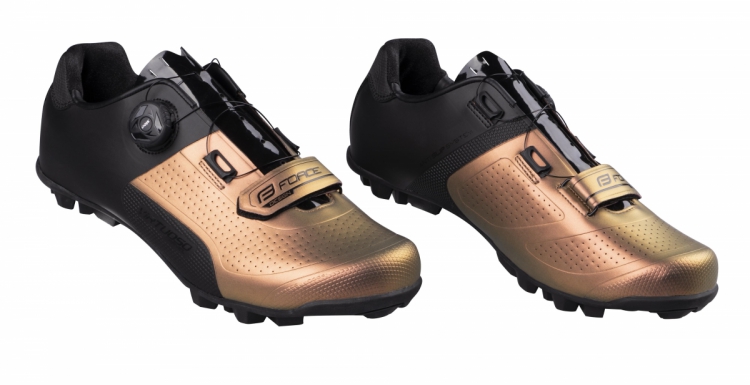 Buty rowerowe Force Virtuoso Gravel, czarno-brązowe 38