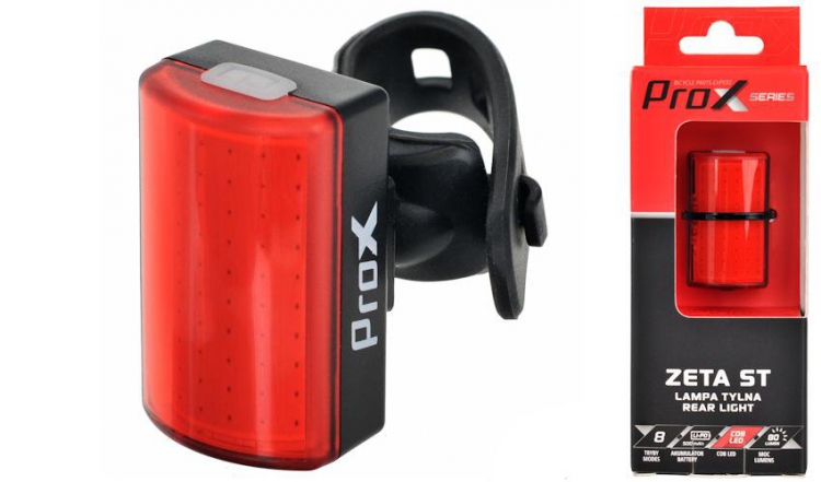 Lampka rowerowa tylna Prox Zeta ST cob led USB