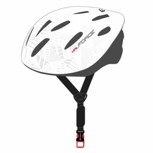 Kask rowerowy FORCE HAL biały S/M