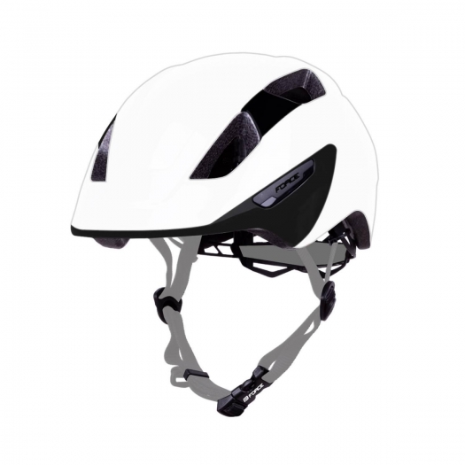 Kask dziecięcy FORCE AKITA biało-czarny S/M