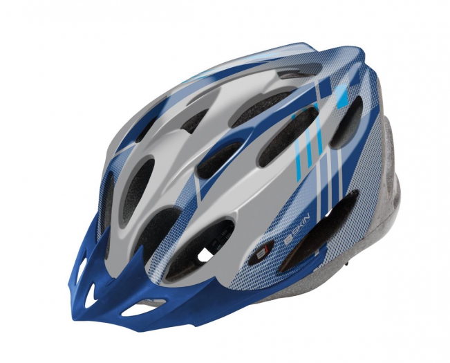 Kask rowerowy B-skin L 58-60 cm granatowo szary
