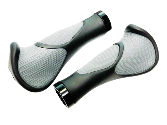 Chwyty rowerowe Comfort 140mm czarno-szare