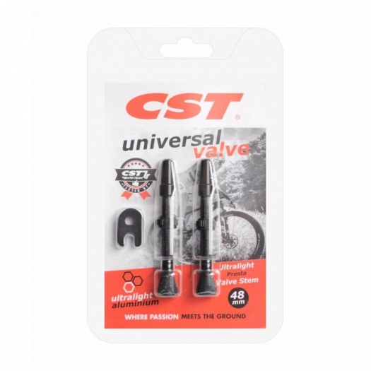 Zaworek tubeless CST 40mm srebrny 2szt - B