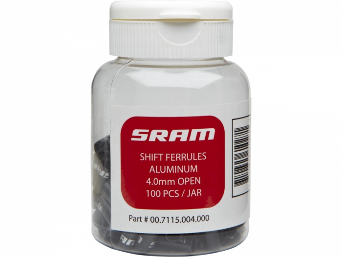 Końcówki linek przerzutki Sram 4.0mm Alu 100szt.