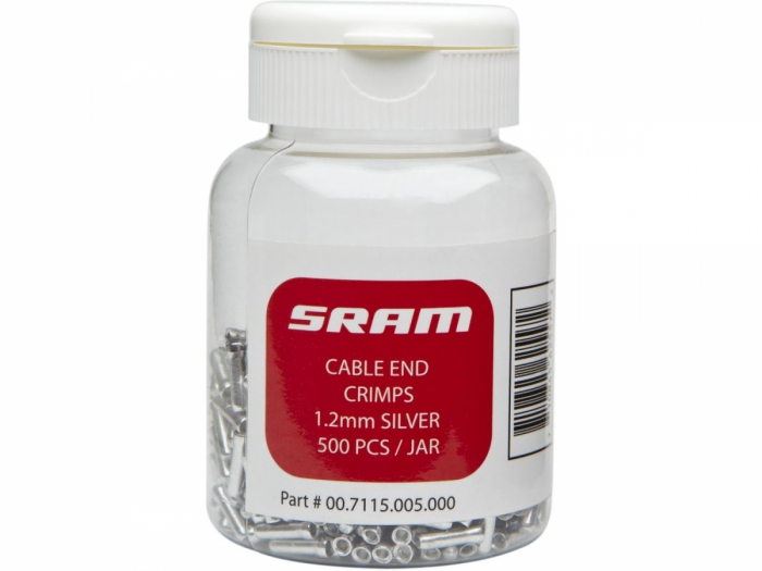 Końcówki do linek przerzutki Sram 1.2mm srebrne 500 szt.