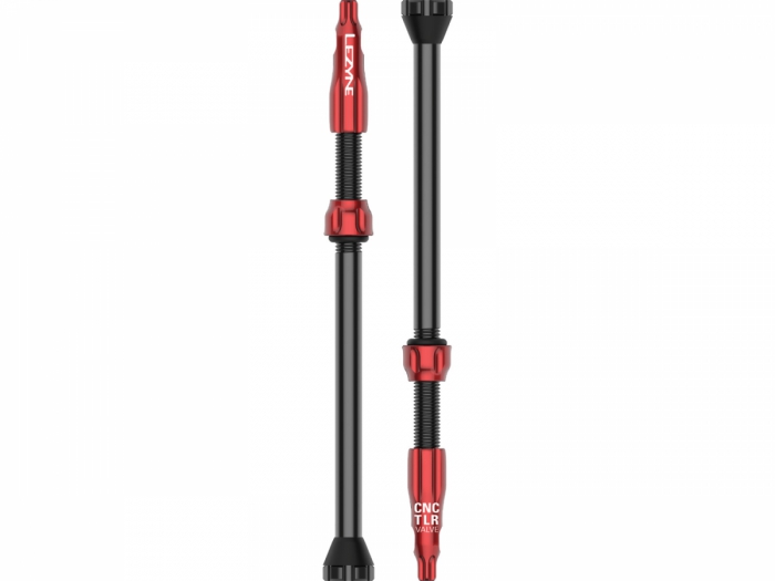 Zawór bezdętkowy Lezyne Tubeless CNC 80mm czerwony