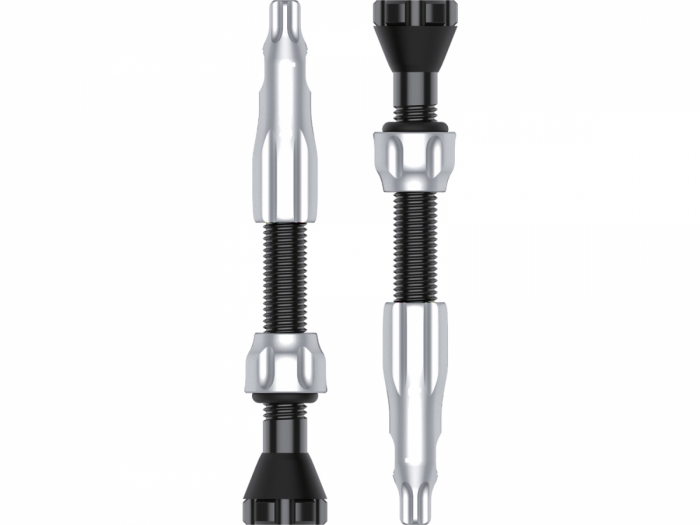 Wentyle rowerowe Lezyne Valve CNC 44mm srebrne