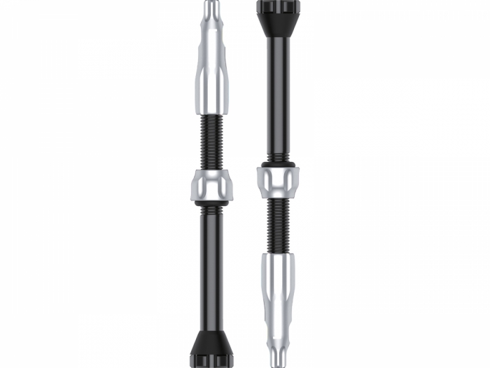 Wentyle bezdętkowe Lezyne Valve CNC 60mm srebrne