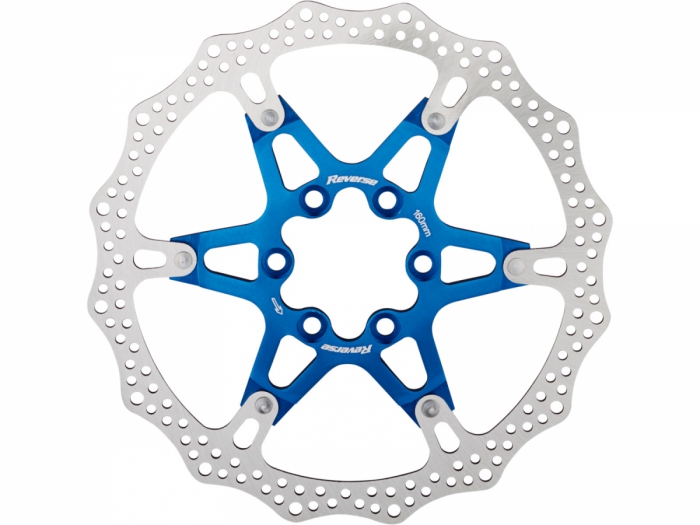 Tarcza hamulca REVERSE Alu / Stal 160mm niebieski