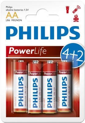 Baterie lr6 philips poweralkali aa 6 szt. blister