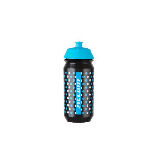 Bidon Accent Dots Czarno-Niebiesko-Biały 500 ml