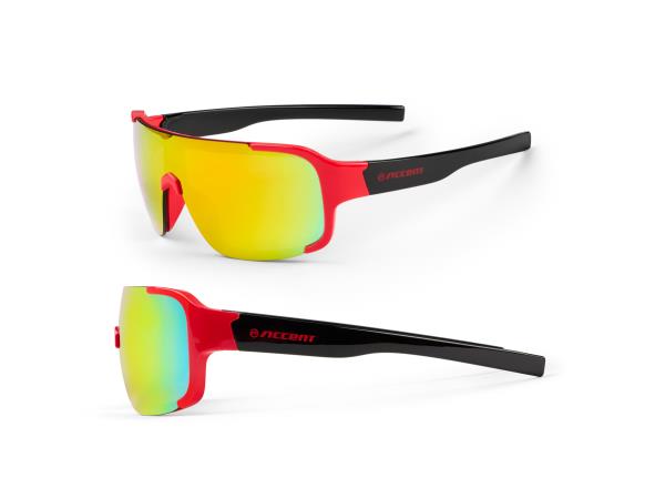 Okulary dziecięce Accent Hero lustrzane czerwone