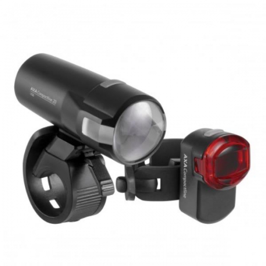 Zestaw lampek rowerowych Axa Compactline 20 lux USB