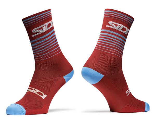 Skarpetki rowerowe Sidi Malibu 16cm bordowo-błękitne 38-42