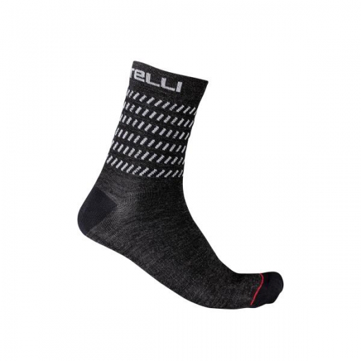 Skarpetki kolarskie Castelli Go 15, dark gray/white, rozmiar L/XL