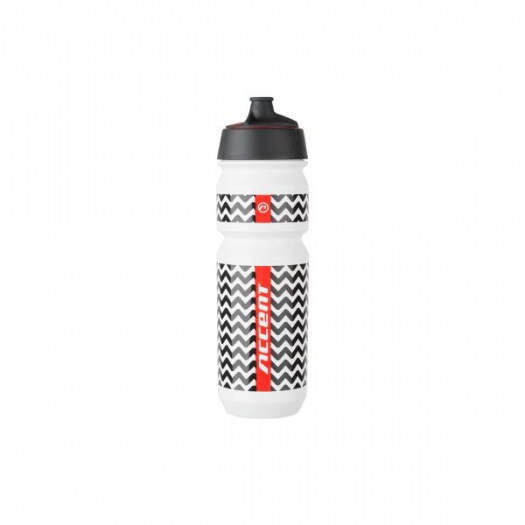 Bidon Accent ZigZac Shanti Biało-czerwony 750 ml