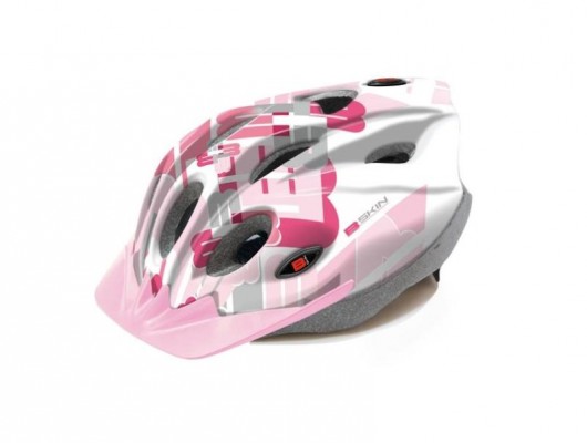 Kask dziecięcy B-Skin tomcat M 52-56cm biało-różowy