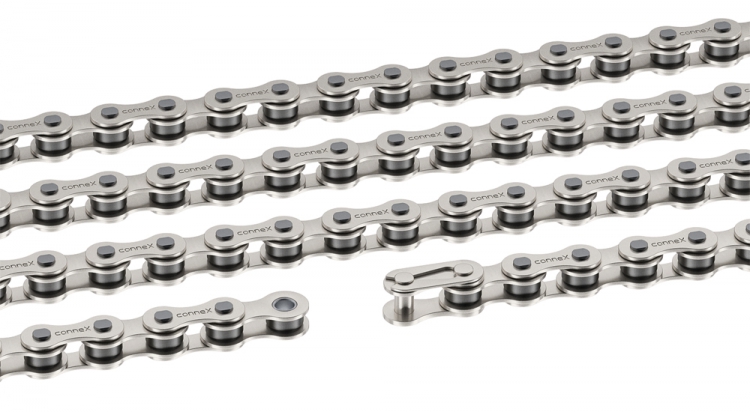 Łańcuch rowerowy Connex 1E8 124l nikiel do E-bików