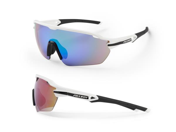 Okulary rowerowe Accent Reflex biało-czarne