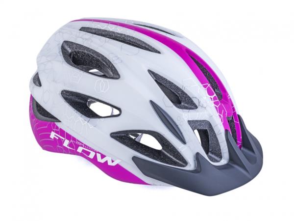 Kask rowerowy Author Flow X9 biało-różowy 54-58