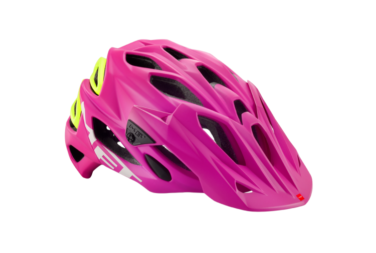 Kask Met PARABELLUM L różowo-limonkowy matowy