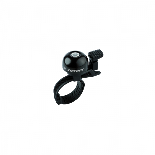 Dzwonek rowerowy Accent Ding 22 mm-25,4 mm czarny 