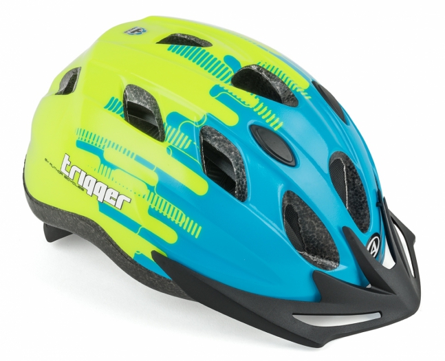 Kask rowerowy Author Trigger niebiesko-żółty 52-56