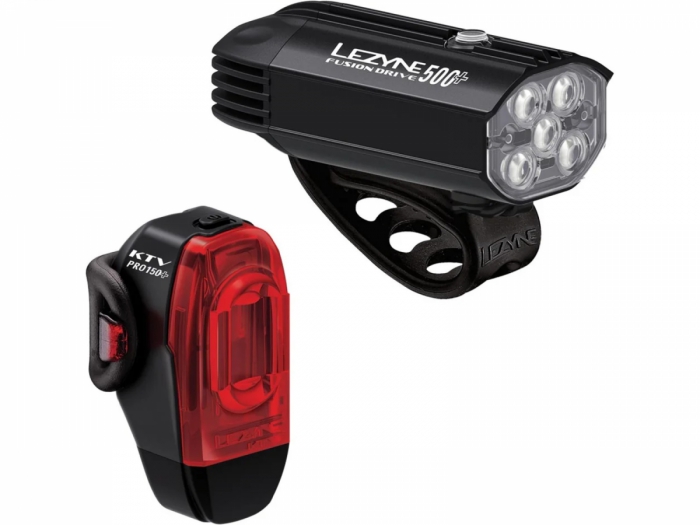 Zestaw lampek rowerowych Lezyne Fusion Drive 500+/ KTV Drive Pro+