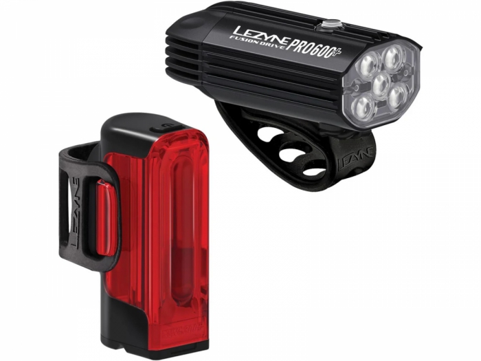 Zestaw lampek rowerowych Lezyne Fusion Drive Pro 600+ / Stripe 300