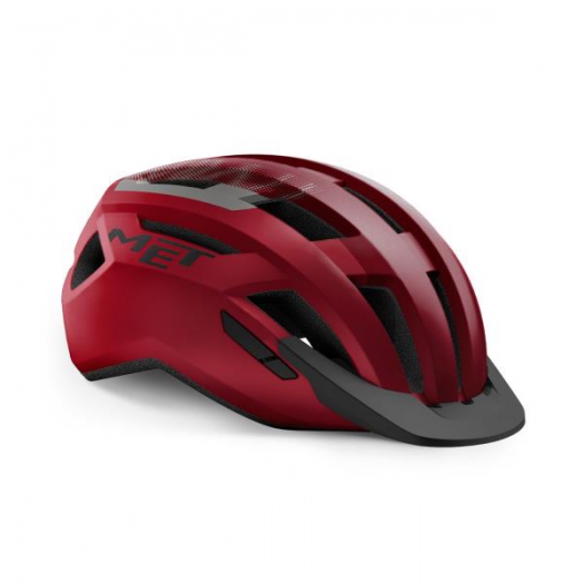 Kask Met Allroad L Czerwony Matowy