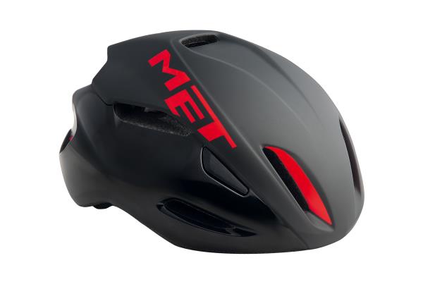 Kask rowerowy Met Manta L czarno-czerwony