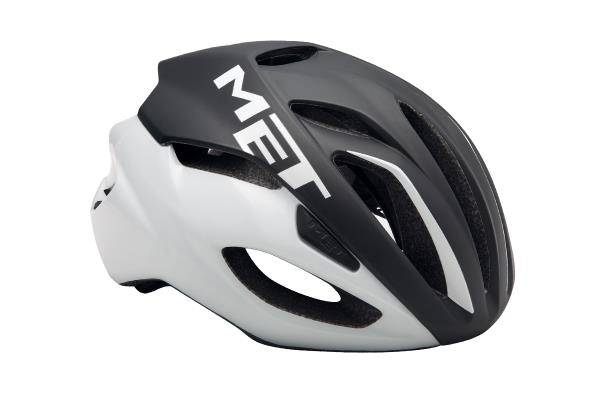 Kask Met Rivale L czarno-biały
