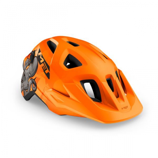 Kask Met Eldar Unismall 52-57cm Octopus pomarańczowy matowy