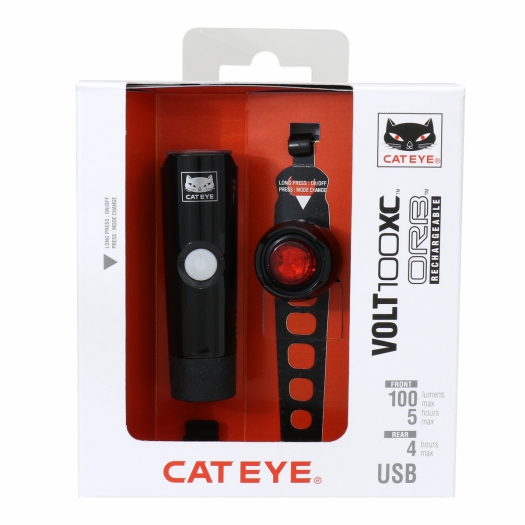 Zestaw lampek Cateye VOLT100XC/ORB SL-LD160RC-R USB