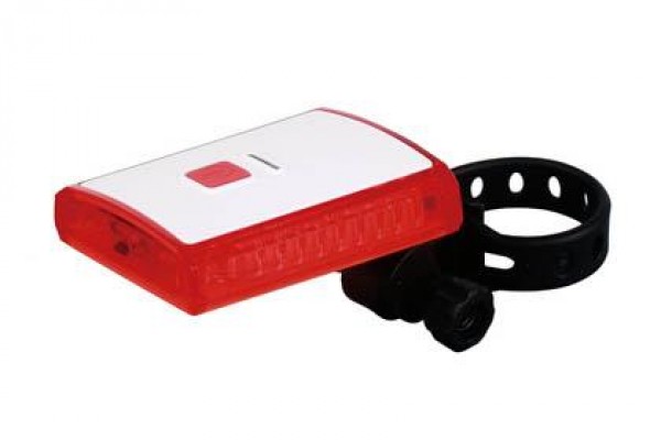 Lampka rowerowa tylna Spencer 2 LED USB wspornik