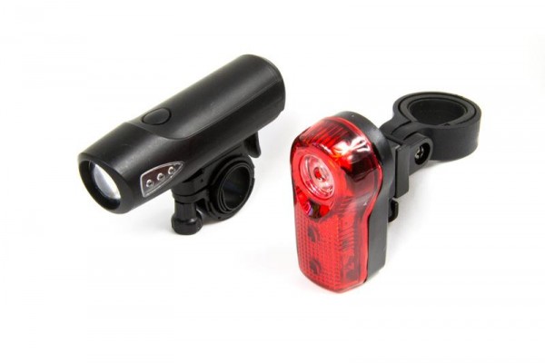 Lampki rowerowe LED baterie czarne