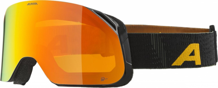 Gogle narciarskie Alpina Blackcomb q-lite black-yellow matt szkło