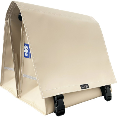 Torba rowerowa Clarijs XL PVC 46L matowy piasek - E