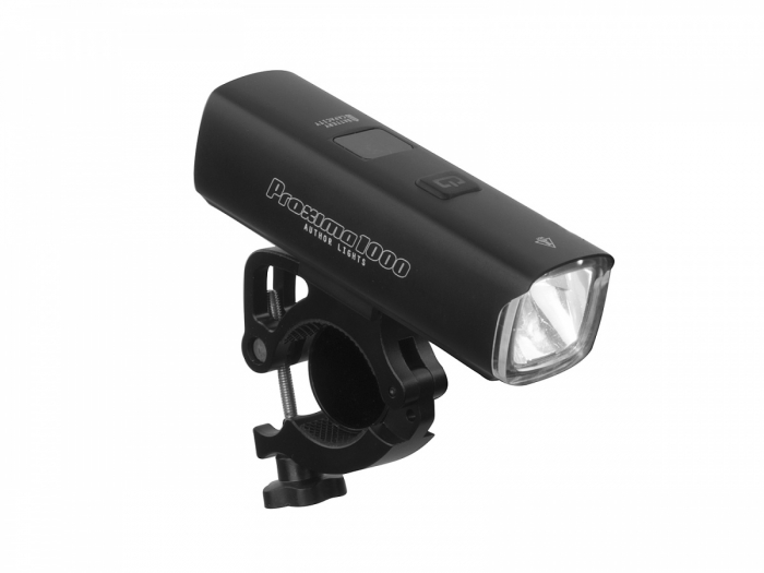 Lampa przednia Author Proxima 1000lm USB czarna