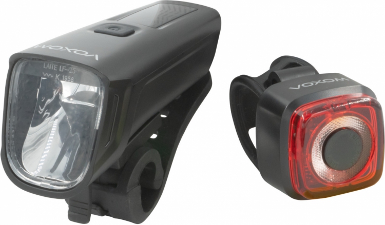 Zestaw lampek rowerowych Voxom Lh10/Lv16 USB
