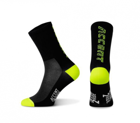 Skarpetki Accent Hero Long czarno-żółte fluo 39-41