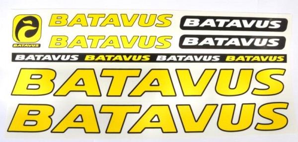 Naklejka na rower Batavus żółty 5 szt. 