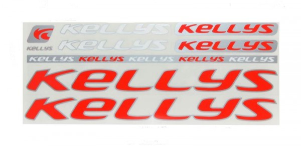 Naklejka Kellys czerwono-srebrna 5 szt= kpl