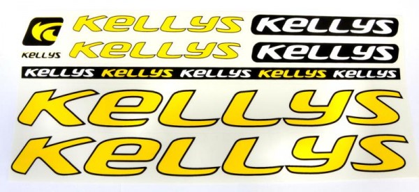 Naklejka Kellys żółta 5 szt= kpl- E