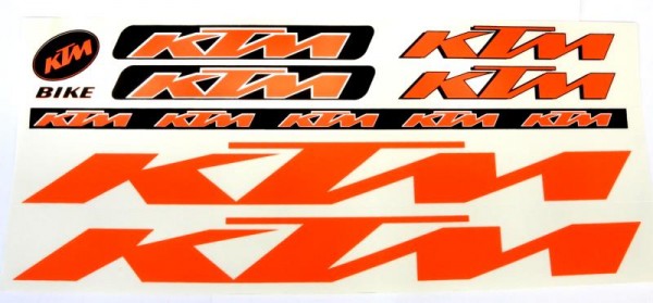 ean Naklejka KTM pomarańczowa 5 szt= kpl - E